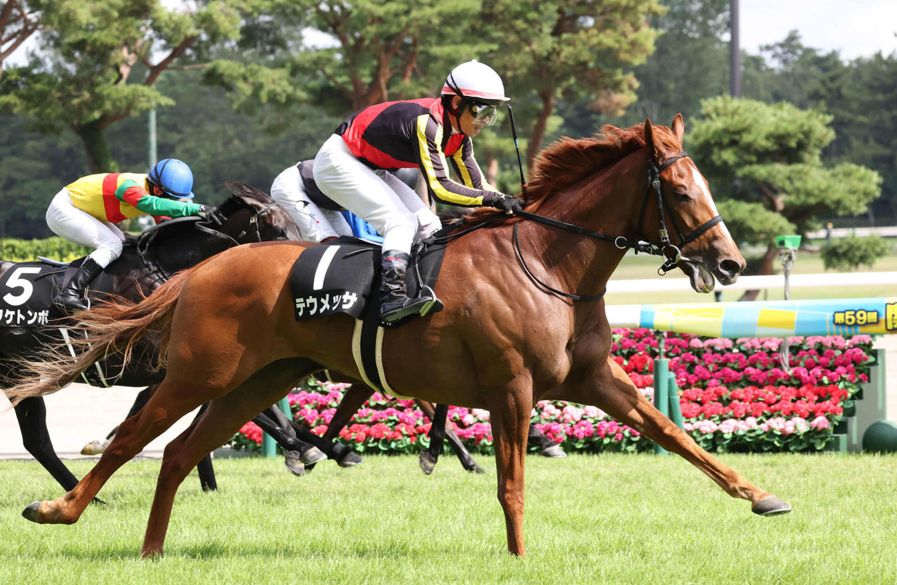 8月11日、三面川特別を制したテウメッサと戸崎騎手