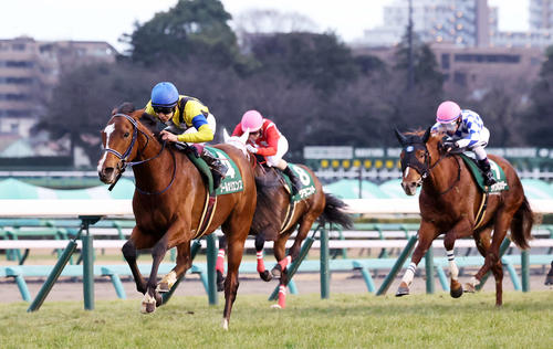 23年京成杯を制したソールオリエンスと横山武史騎手(左)