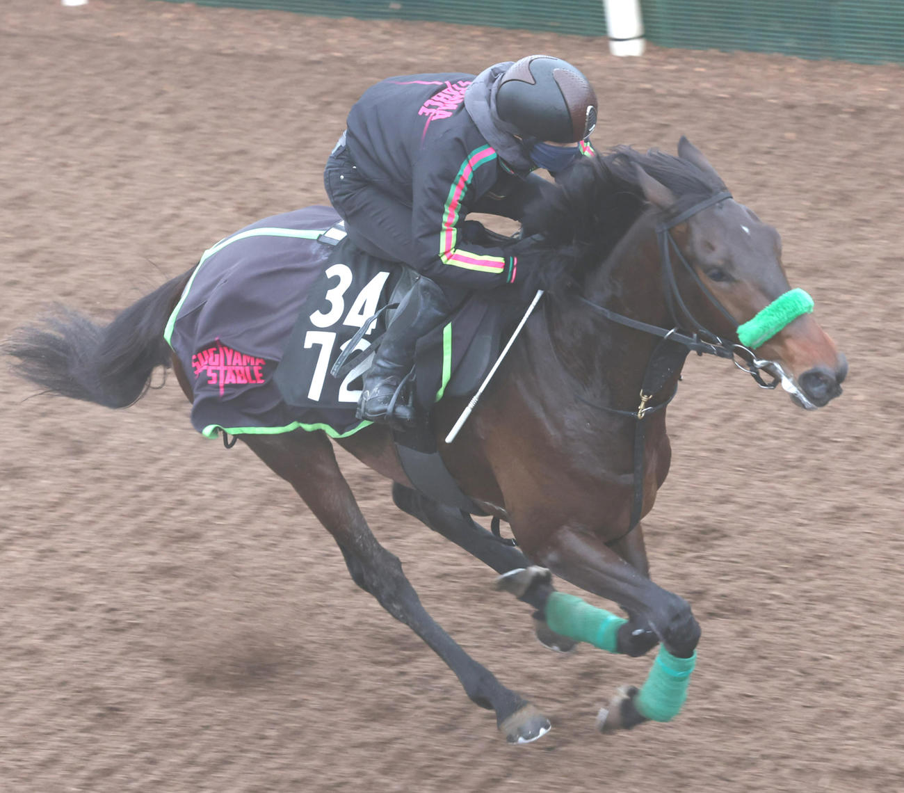 坂路で追い切るナグルファル