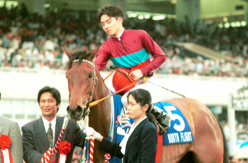 94年安田記念を制したノースフライトと角田晃一騎手