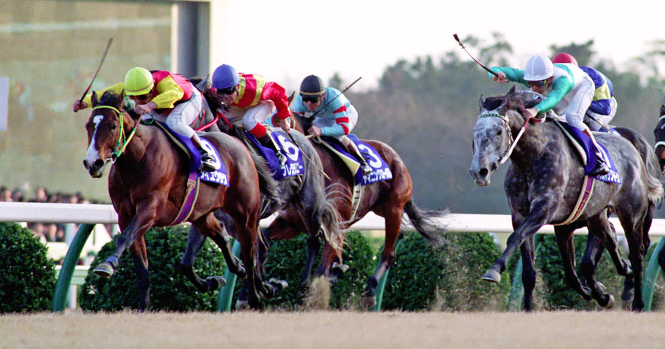 91年有馬記念を制したダイユウサク（左）