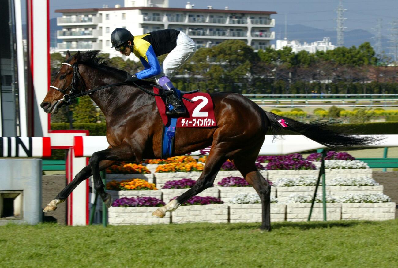 阪神大賞典（G2）　他の9頭を寄せ付けることなく快勝したディープインパクト（2006年3月撮影）