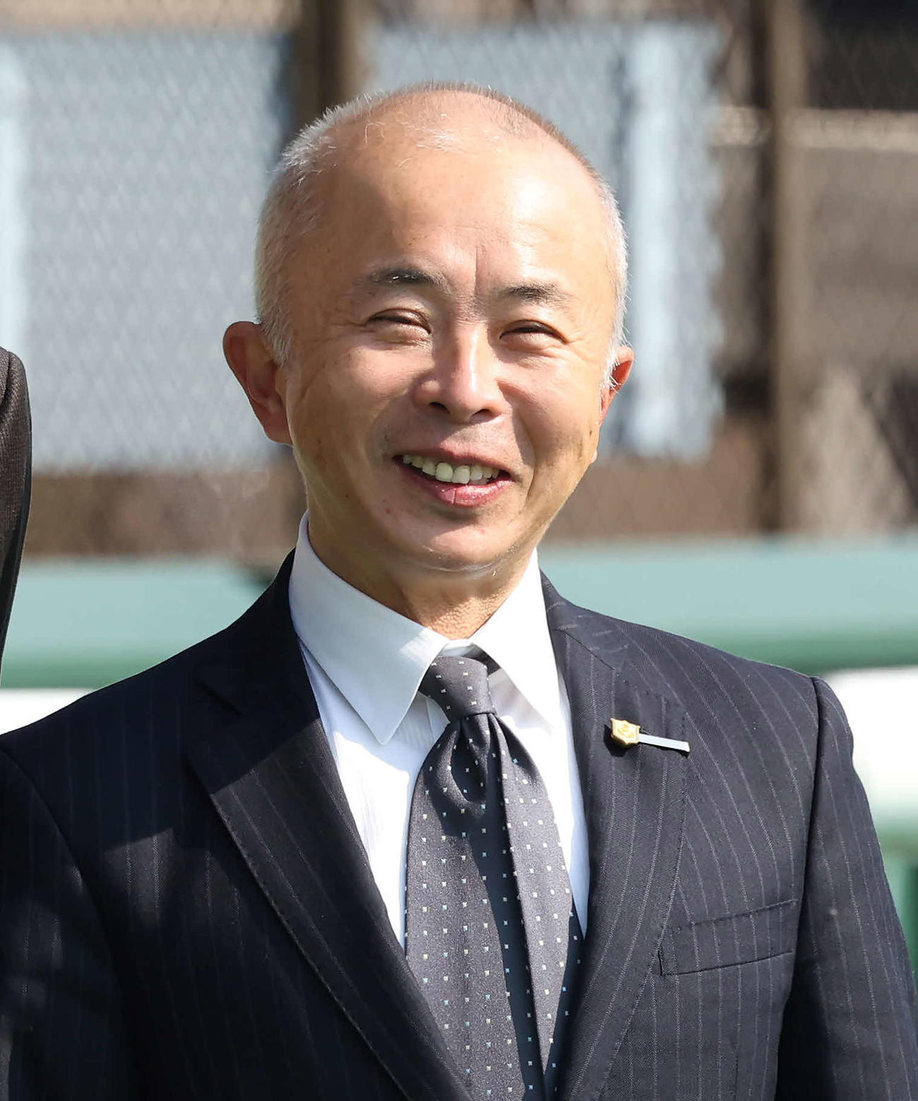 中舘英二調教師（2023年2月4日撮影）