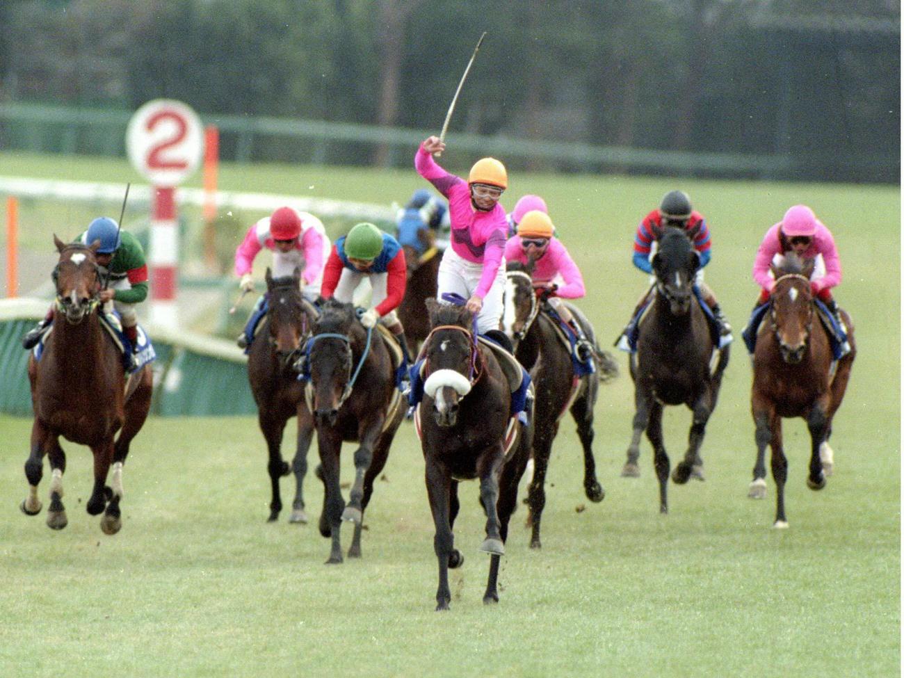 94年の有馬記念を制したナリタブライアンと南井騎手