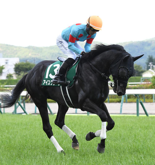 ラジオNIKKEI賞、本馬場に入場したアイスグリーン（2023年7月2日撮影）