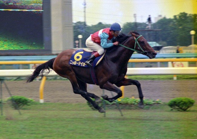 88年安田記念を逃げ切ったニッポーテイオーと郷原洋行騎手