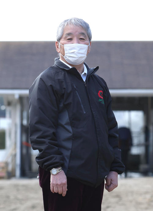 五十嵐忠男調教師（撮影・白石智彦）