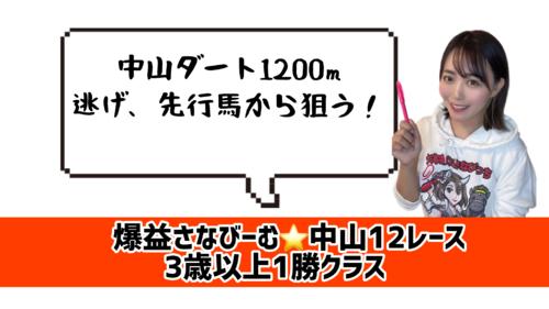 中山ダート1200メートルのデータ