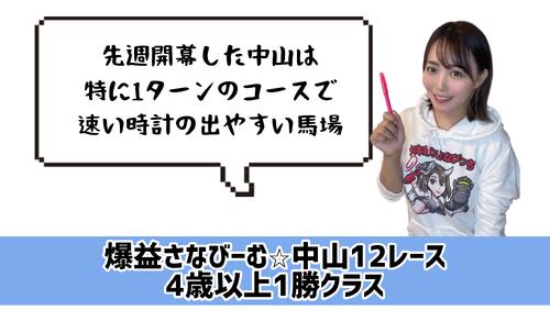 中山12Ｒ　的中のカギ