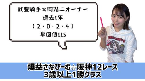 阪神12Ｒ　的中のカギ