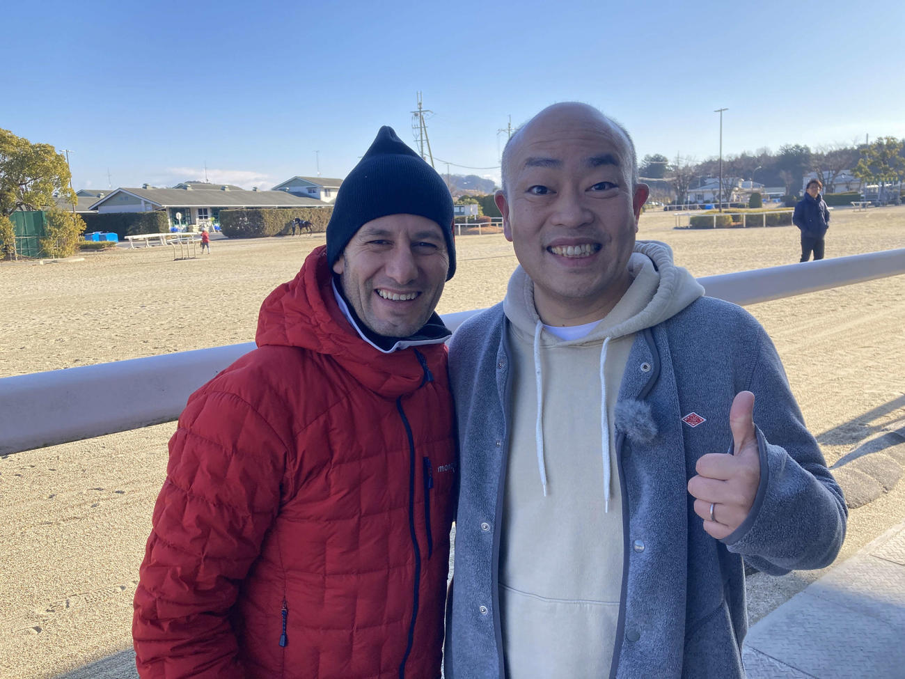 ギャロップ林さんに取材されたよ！（撮影・太田尚樹）