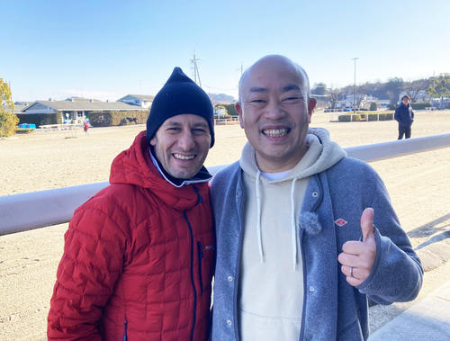 ギャロップ林さんに取材されたよ！（撮影・太田尚樹）
