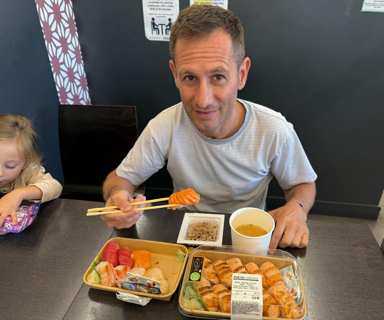 アメリカのおすしと納豆もおいしいけど…（本人提供）