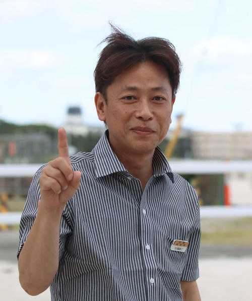 左海誠二さん（7月21日撮影）