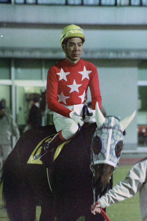 93年10月26日、大井11R・江戸菊特別　カミノクラウンと的場文男騎手