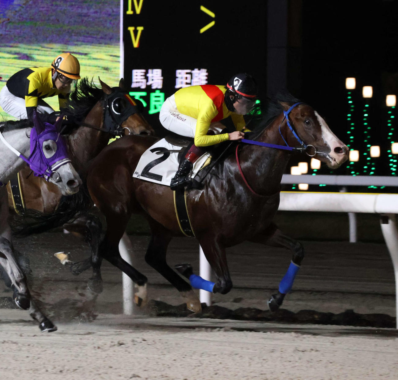 クロッカススプリントを制したパンクビートと笹川翼騎手