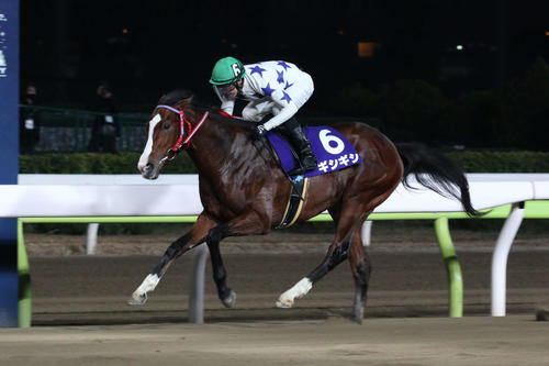 20年12月、ジェムストーン賞で2馬身差で逃げ切りジェムストーン賞を制したギシギシと桑村真明騎手