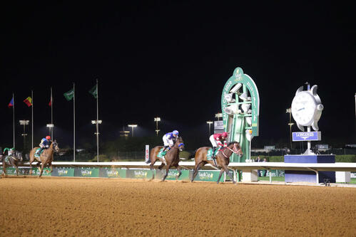 ナイソスを振り切りサウジC連覇を飾ったフォーエバーヤング（撮影・太田尚樹）