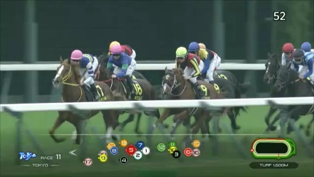 競走馬トラッキングシステム（JRA提供）