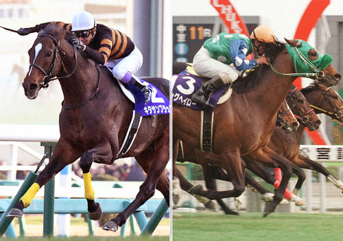イクイノックスの父キタサンブラック（左）と母父キングヘイロー