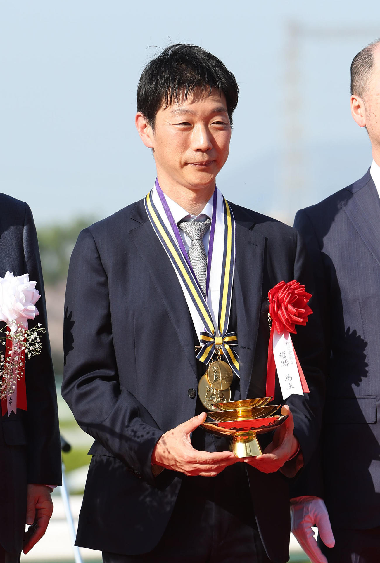 桜花賞を制した社台RH吉田哲哉代表（撮影・白石智彦）