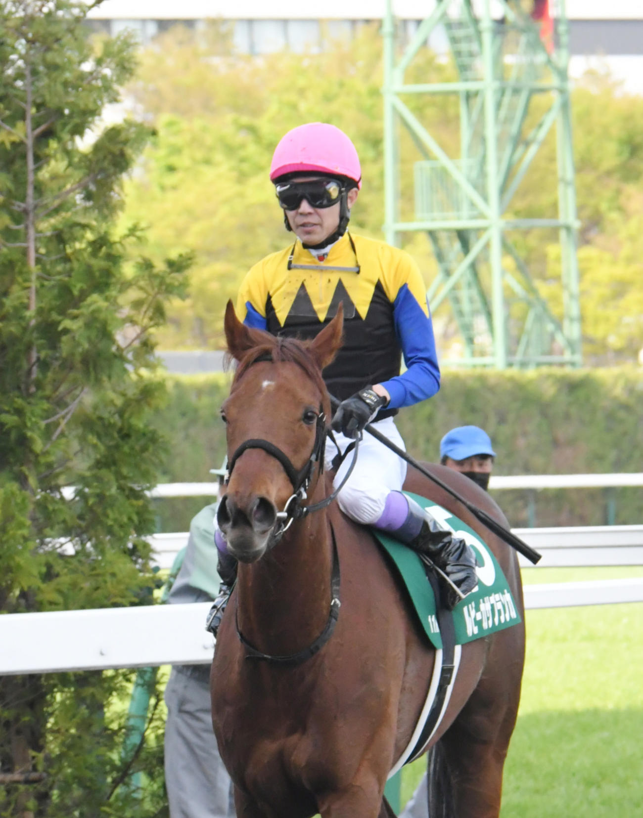 福島牝馬S5着に敗れた2番人気のルビーカサブランカと武豊騎手（撮影・酒井清司）