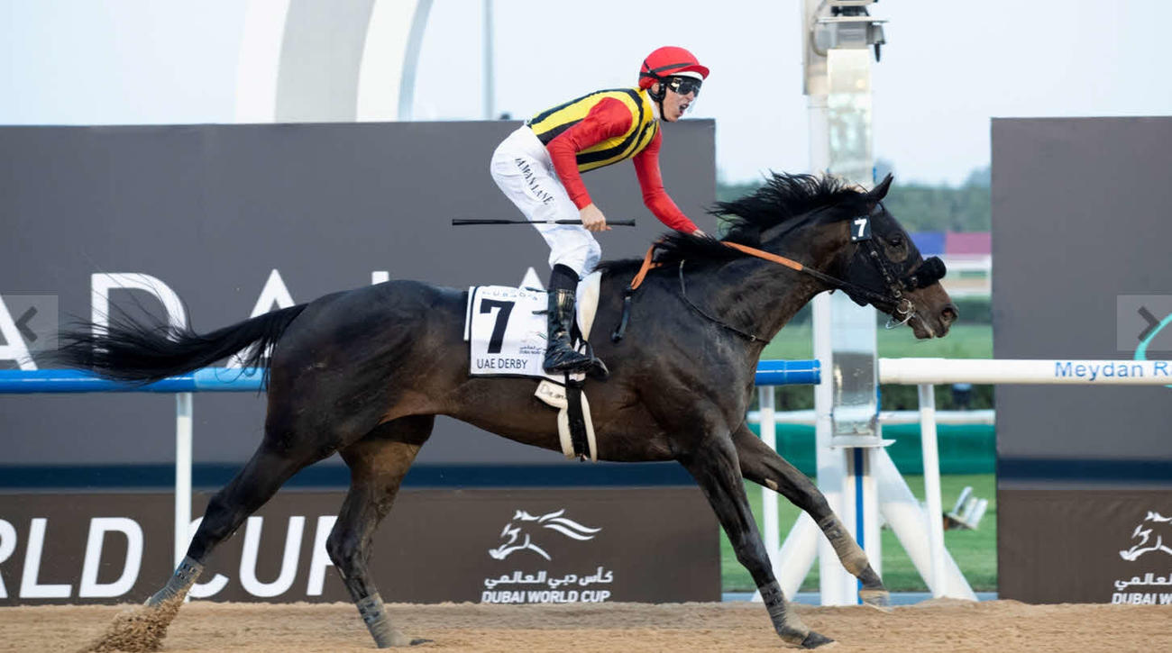 22年、3月26日　UAEダービーを制したクラウンプライド　（C）Dubai Racing Club