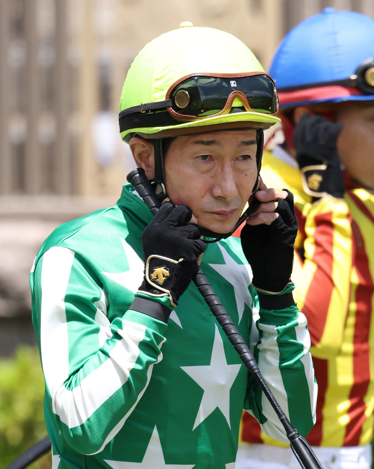 東京3R、3歳未勝利戦で昨年12月以来のレース復帰を果たした柴田善騎手（撮影・丹羽敏通）