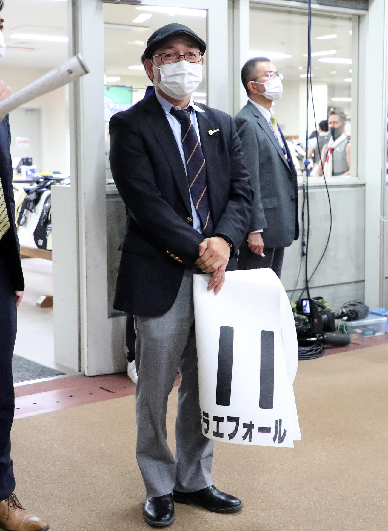 JRA通算100勝を達成した和田雄二師（撮影・鈴木正人）