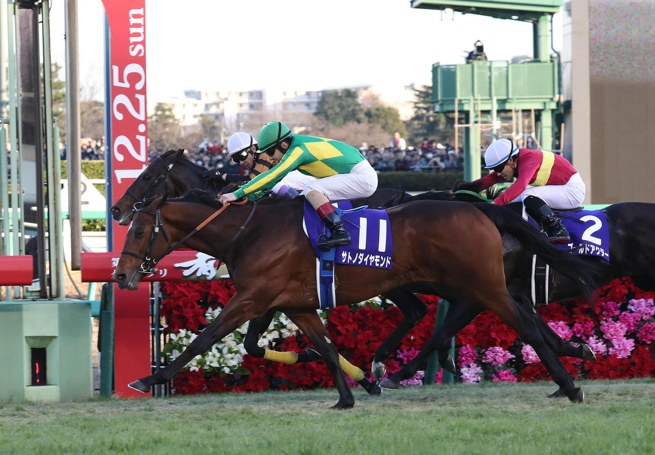 16年の有馬記念を制したサトノダイヤモンド（手前）
