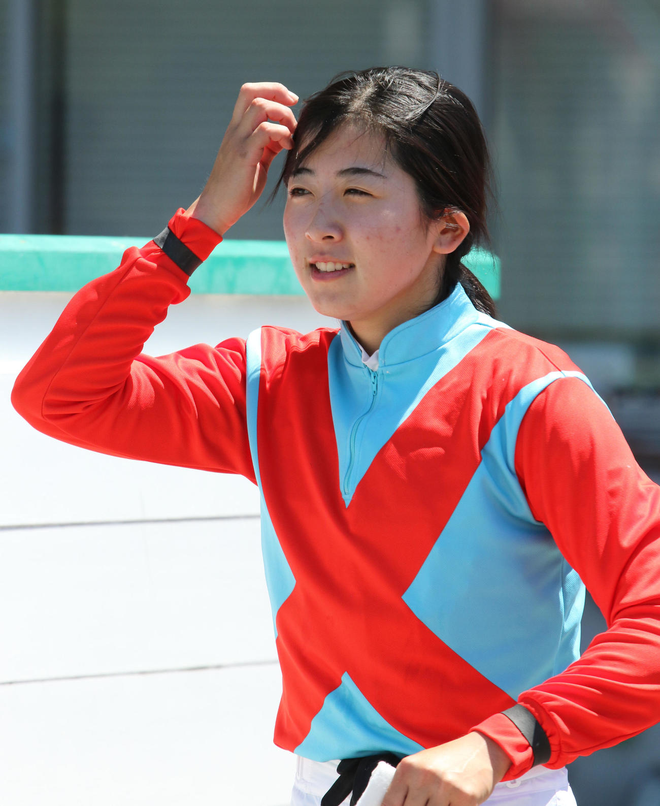 小倉2R・3歳未勝利を制した今村聖奈騎手（撮影・渦原淳）
