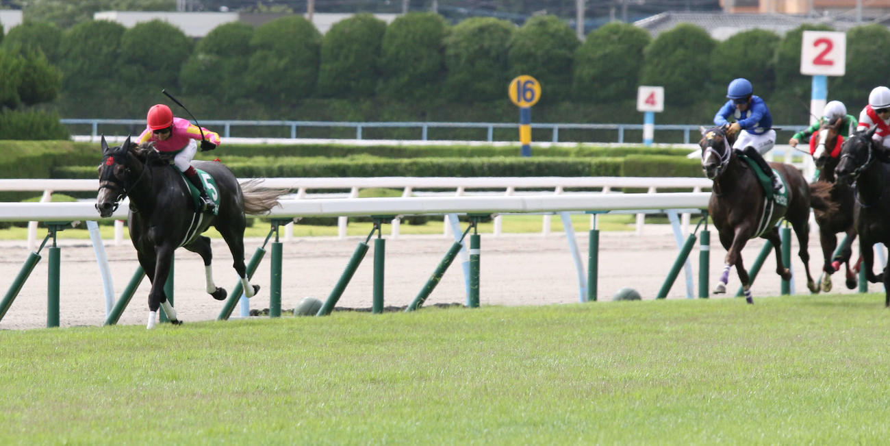 直線、後続を突き放す今村聖奈騎乗のテイエムスパーダ（撮影・渦原淳）