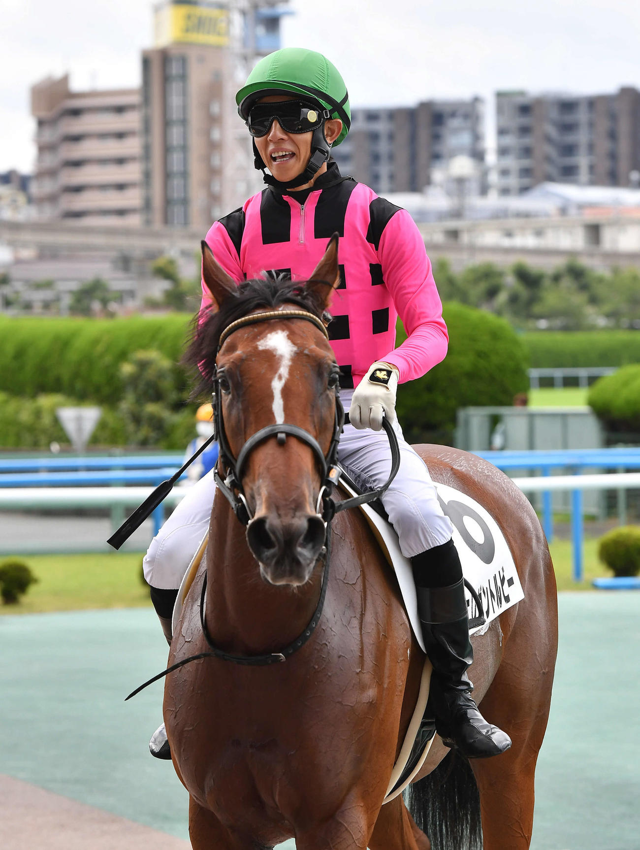 新馬戦を快勝したエレガントルビーと幸英明騎手（撮影・岩下翔太）