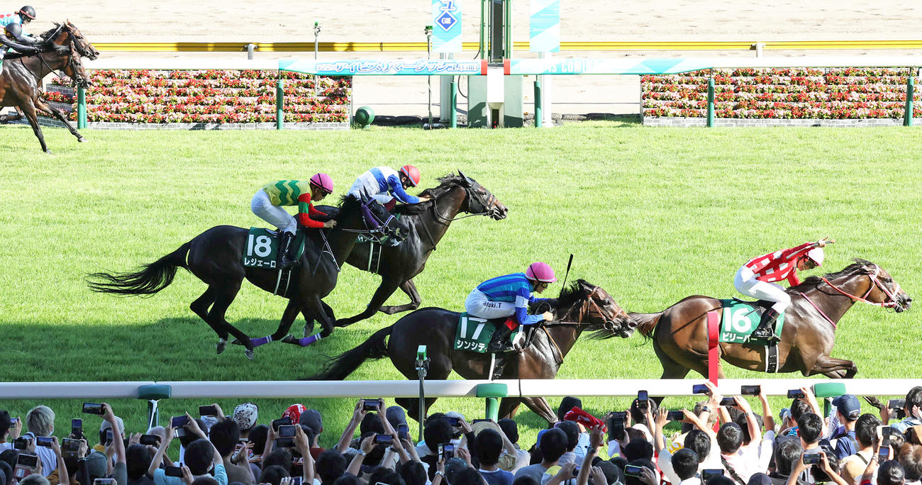 アイビスSD2着に敗れたシンシティ（手前）。右は勝ったビリーバー（撮影・丹羽敏通）