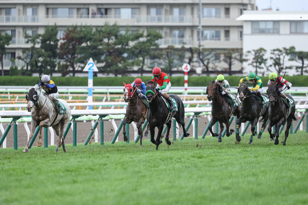 7月17日、函館記念を制したハヤヤッコ（左）