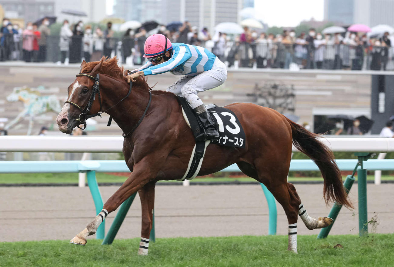 札幌日刊スポーツ杯を制したディナースタと横山和生騎手（撮影・村野早祐）