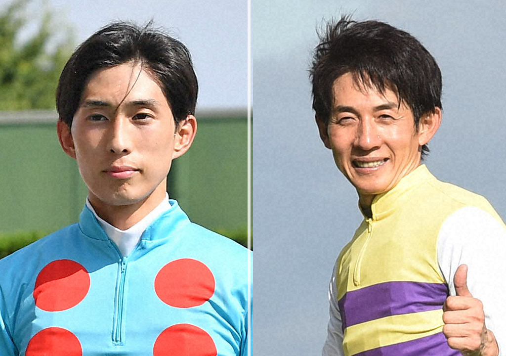 藤岡康騎手（左）と幸騎手
