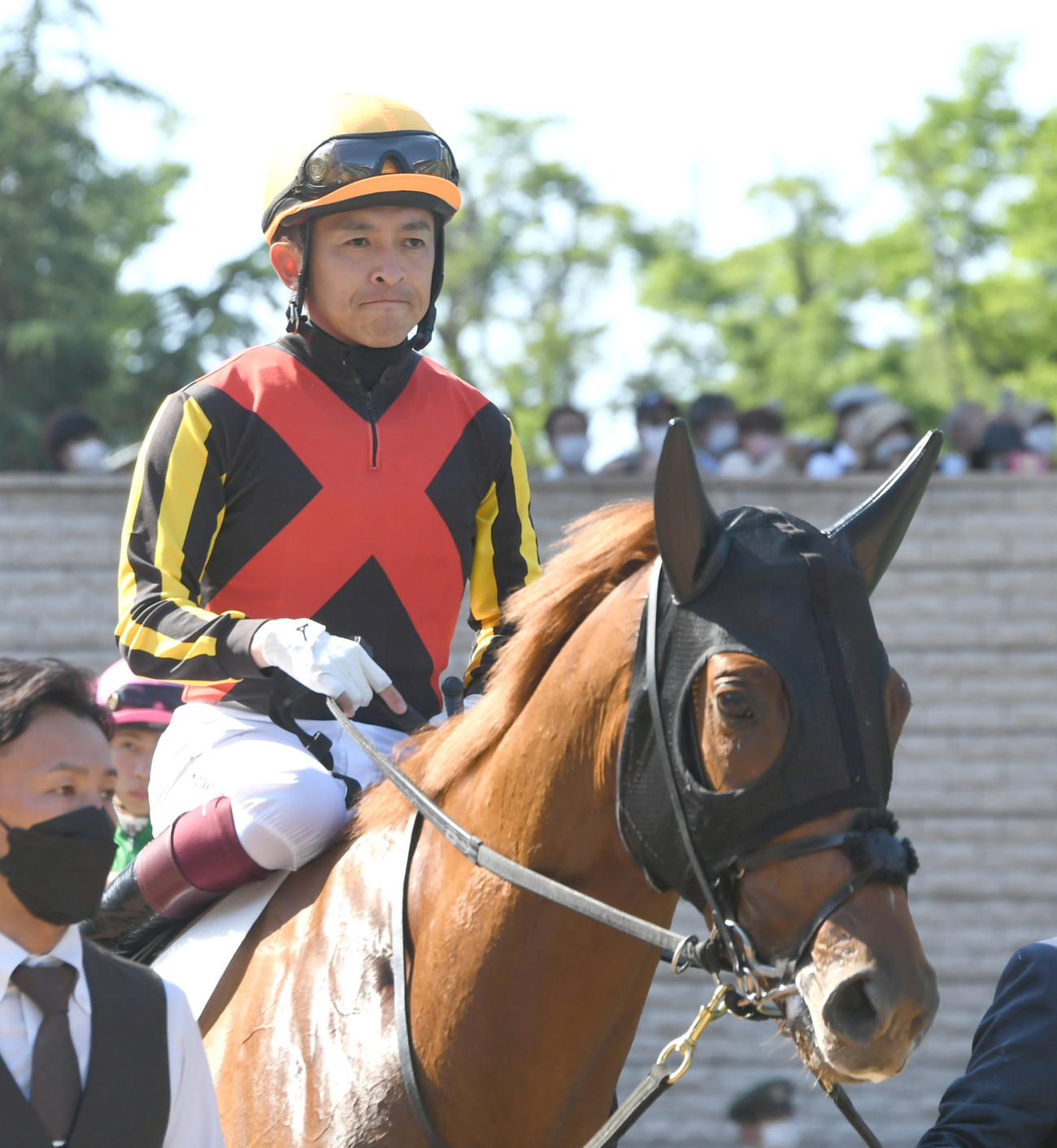 ジオグリフと福永祐一騎手（2022年5月29日撮影）