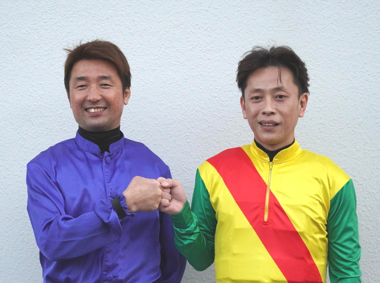 酒井忍騎手（左）と左海誠二騎手