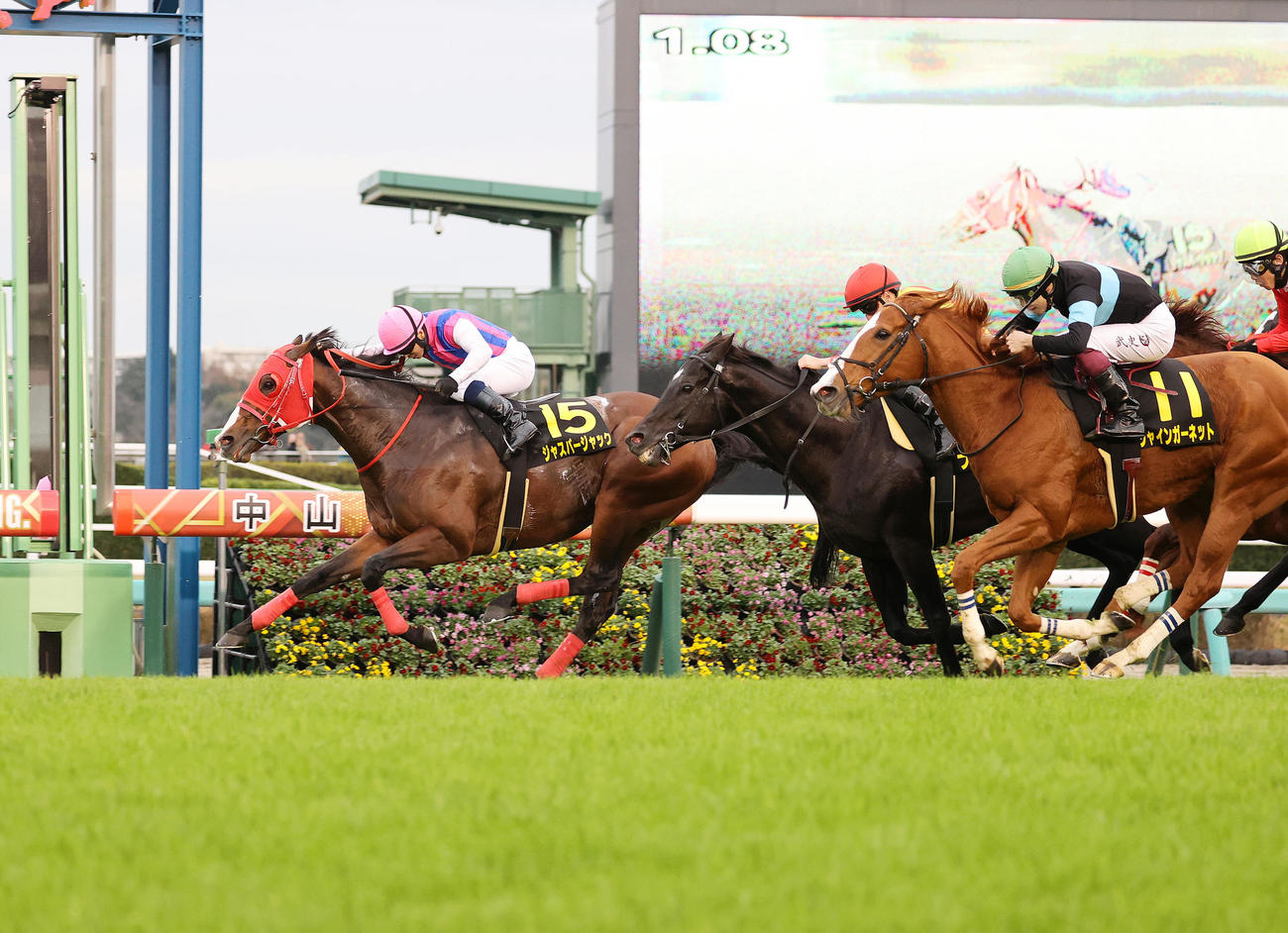 ラピスラズリSを制したジャスパージャック（左）と北村宏司騎手（撮影・鈴木正人）
