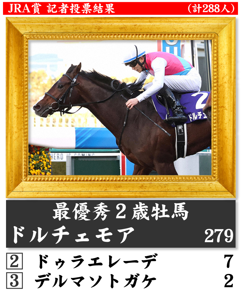 【イラスト】JRA賞記者投票結果■最優秀２歳牡馬