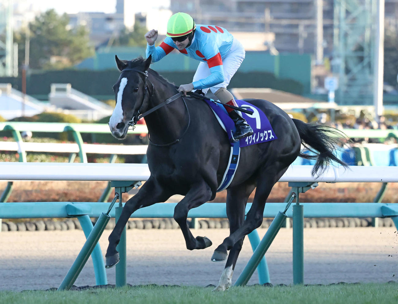 有馬記念を制したイクイノックスとルメール騎手（2022年12月25日撮影）