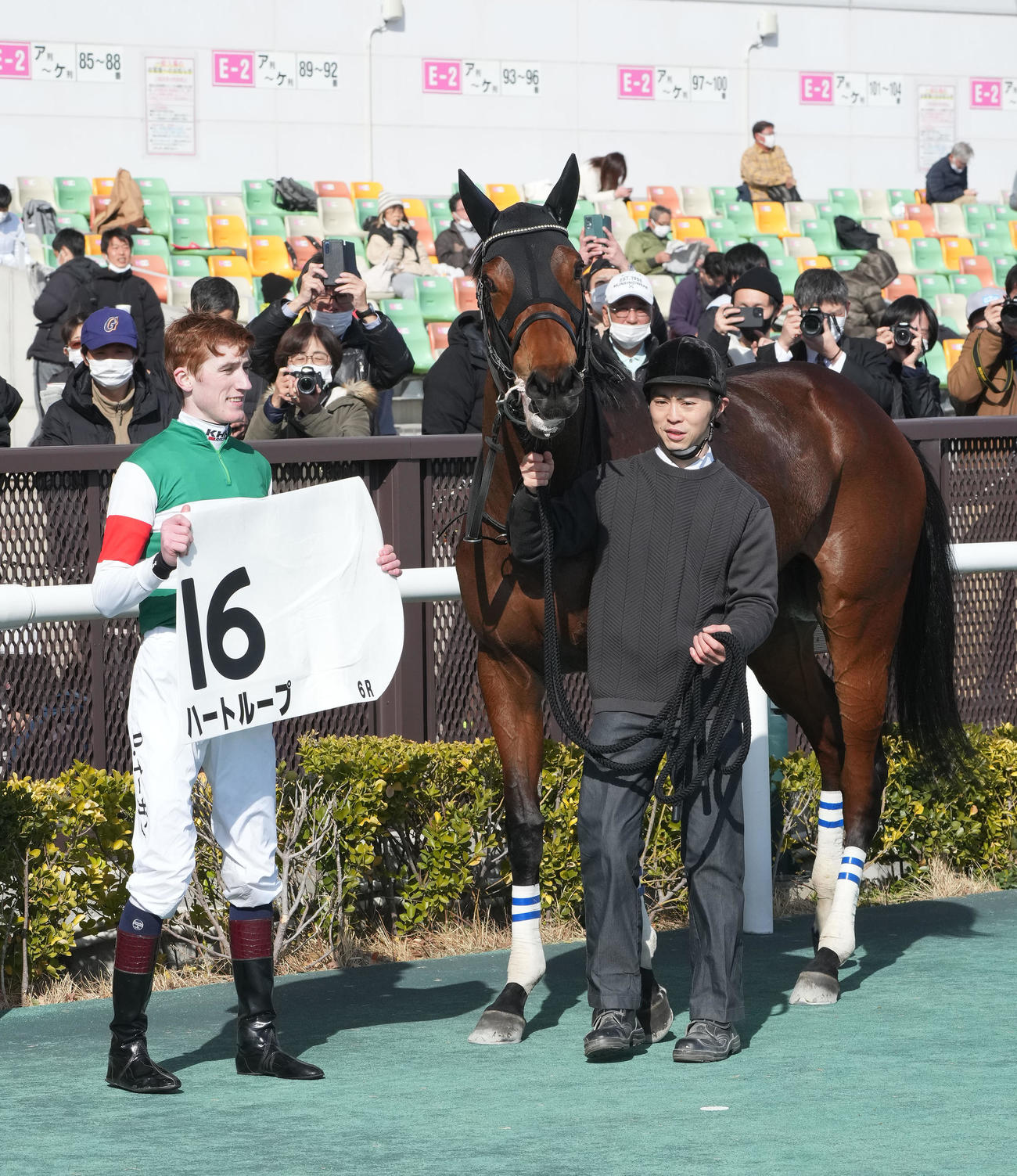 中京新馬戦1着のハートループ（撮影・森本幸一）