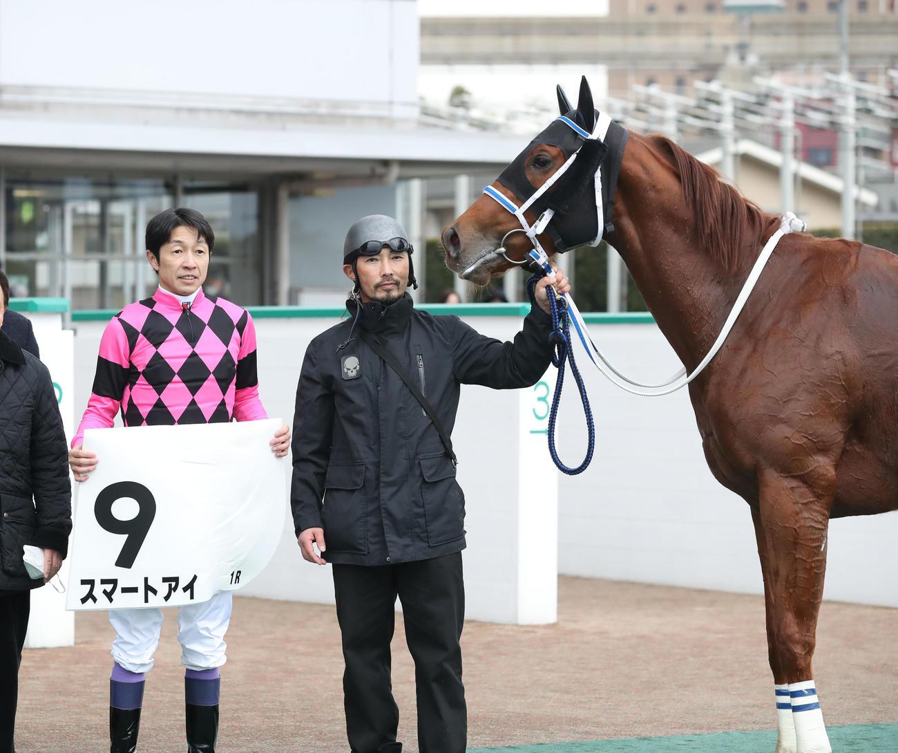 小倉1R 3歳未勝利　1着のスマートアイと武豊騎手（撮影・屋方直哉）