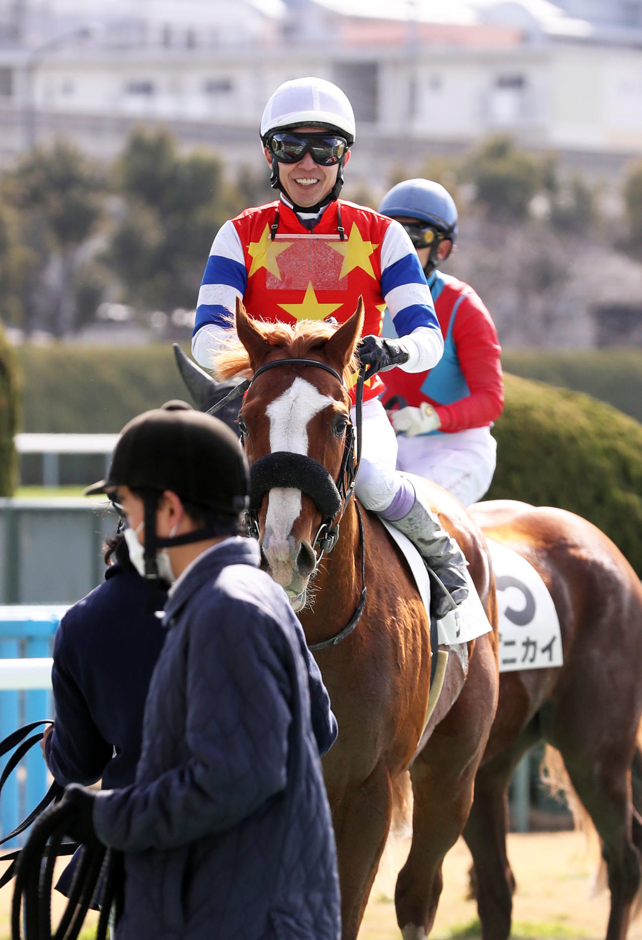 小倉7Rで1着のサトミノマロンと武豊騎手（撮影・屋方直哉）