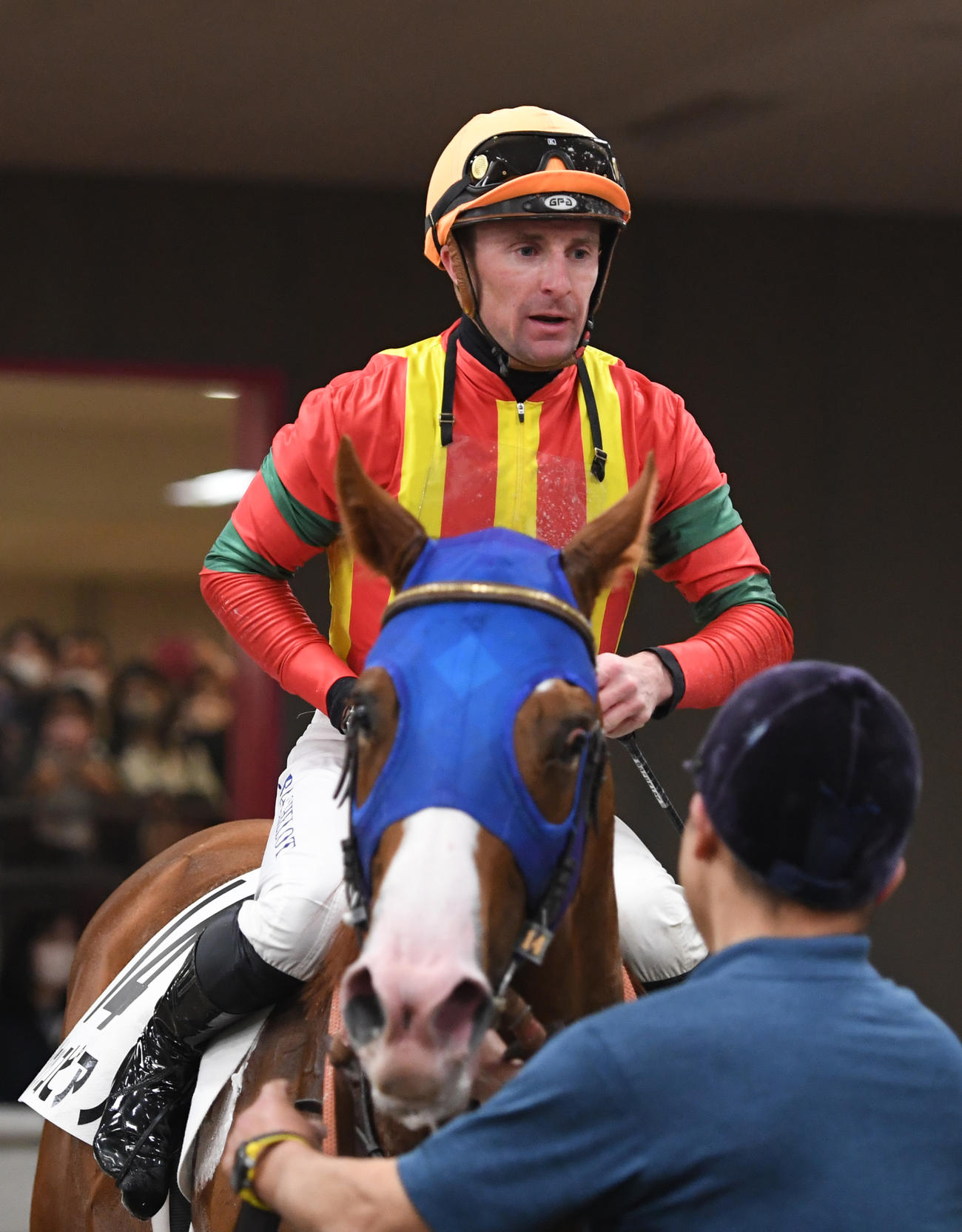 東京5R新馬戦を制したジオッコピアノとバシュロ騎手（撮影・柴田隆二）
