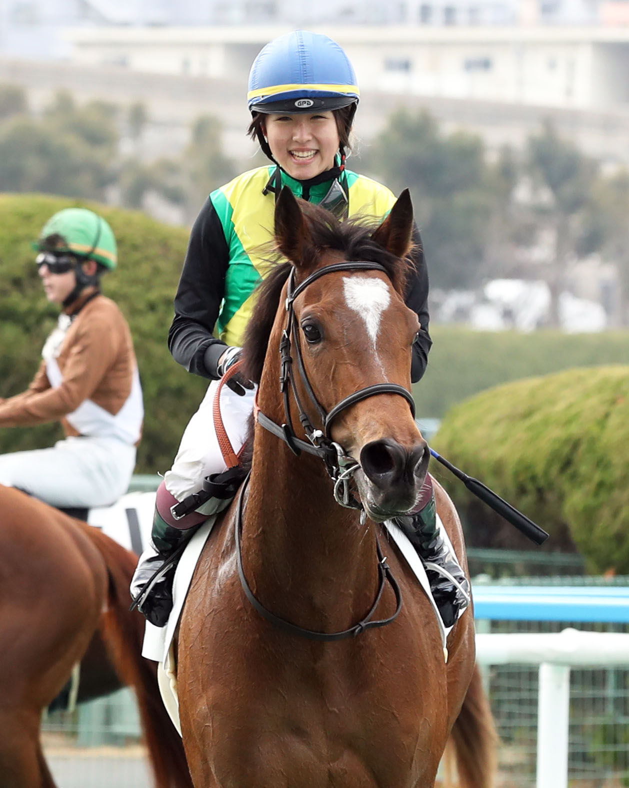 小倉5R・3歳未勝利で2着のオークアンドモルトと今村聖奈騎手（撮影・屋方直哉）