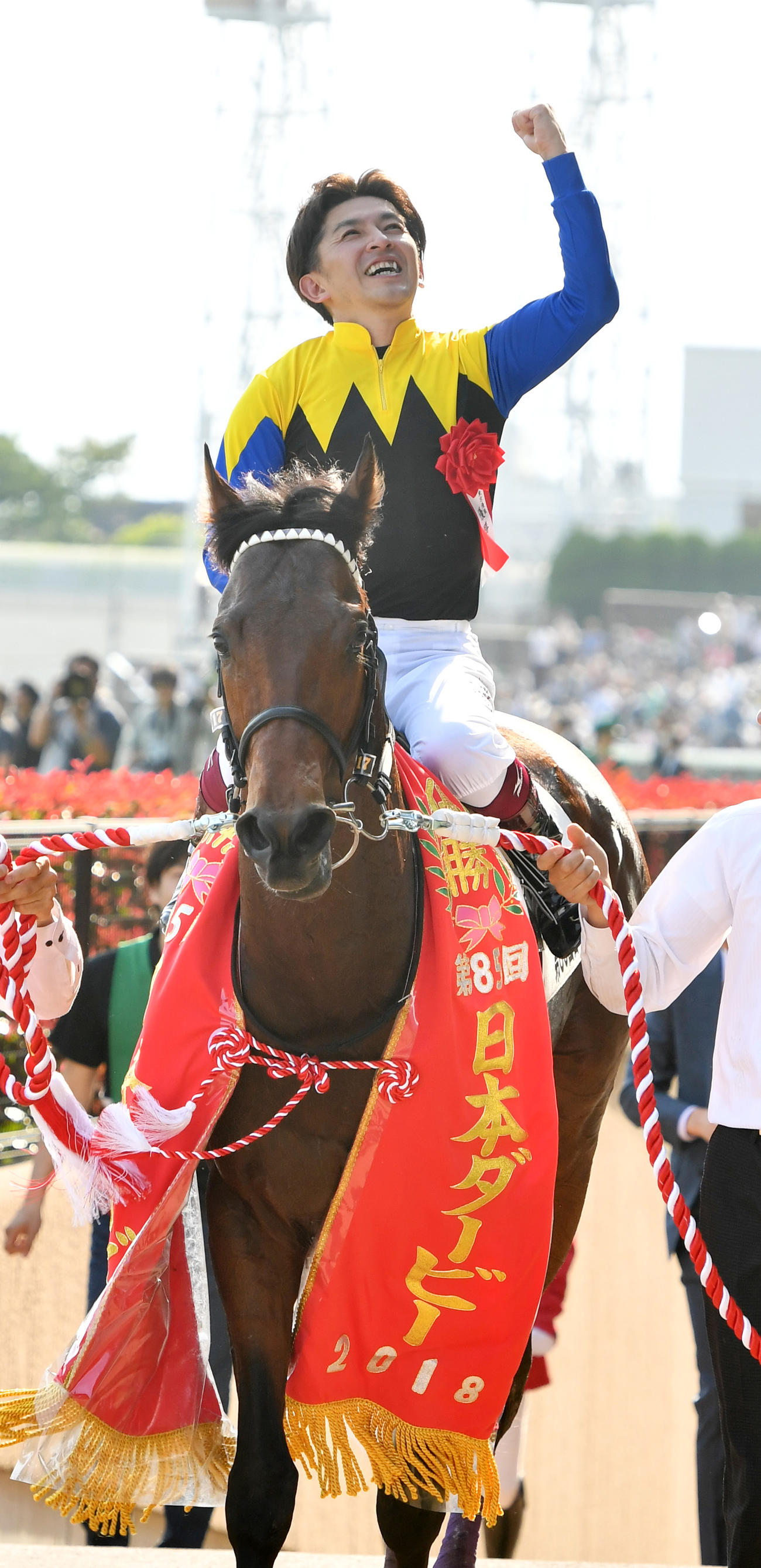 ワグネリアンでダービー初制覇を果たした福永祐一騎手（2018年5月27日撮影）