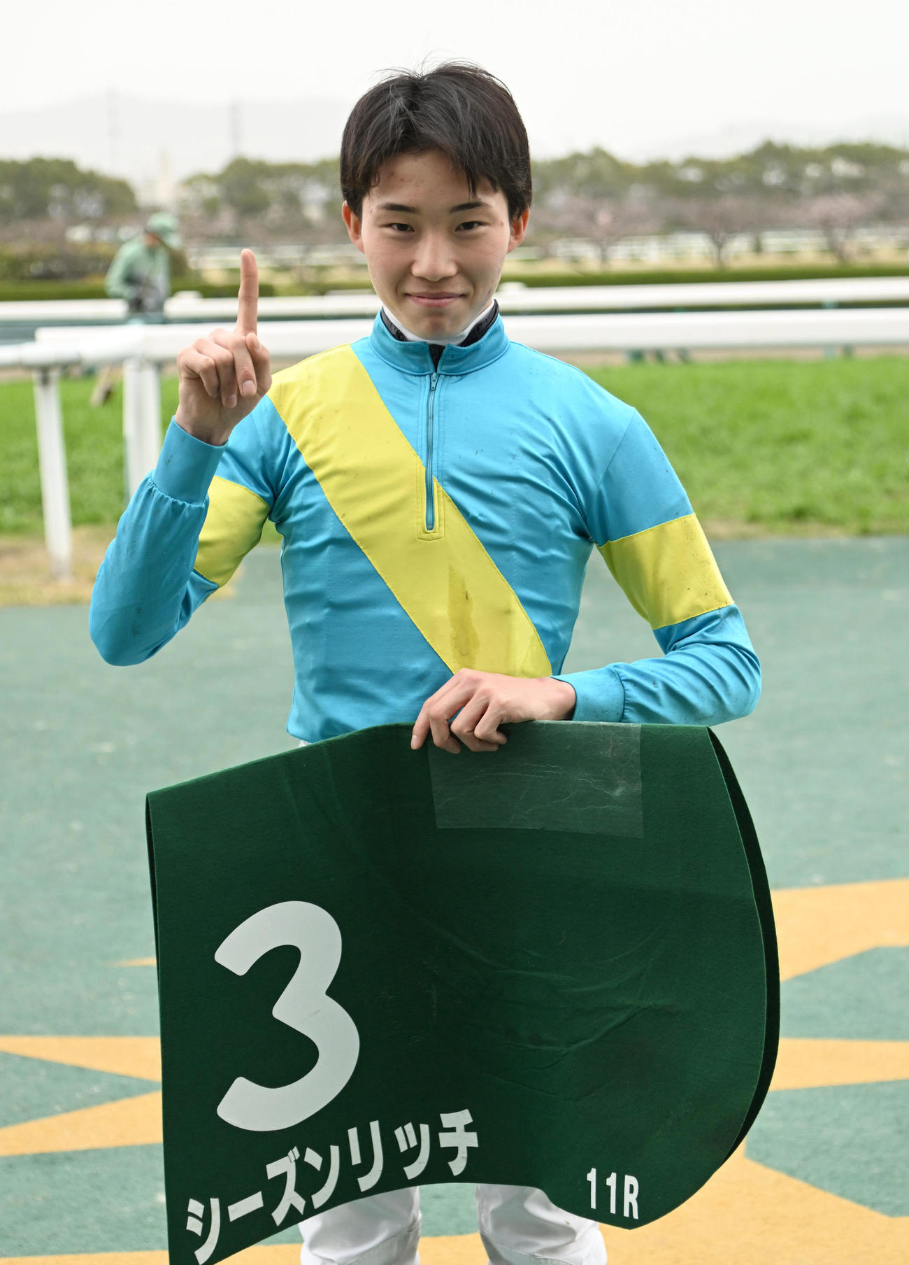 毎日杯を制し重賞初勝利をした角田大河騎手（撮影・石井愛子）
