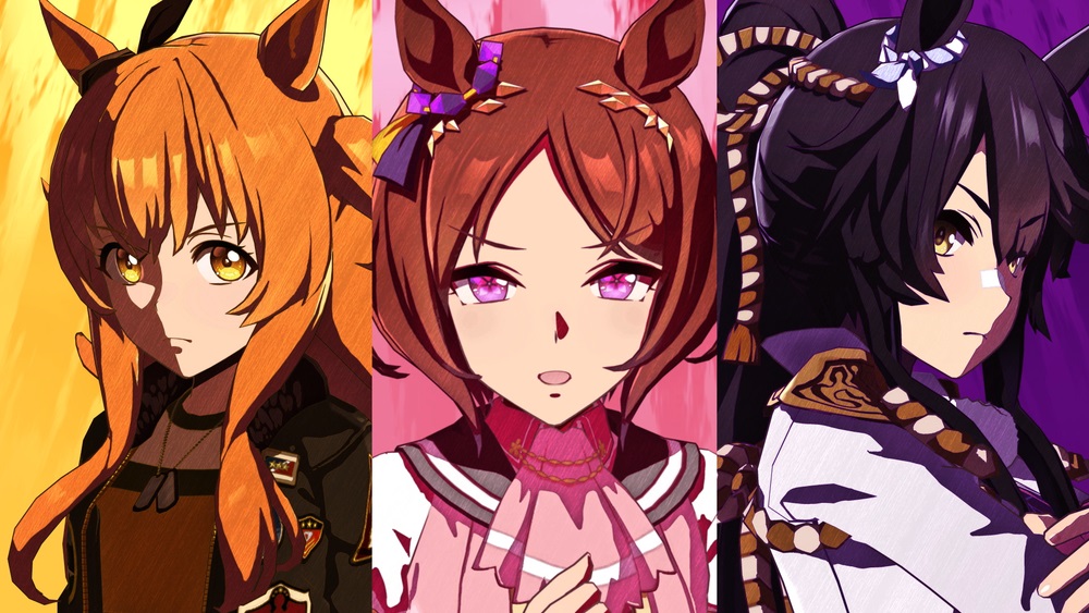 「ウマ娘」左からマヤノトップガン、サクラローレル、ナリタブライアン（C）Cygames, Inc